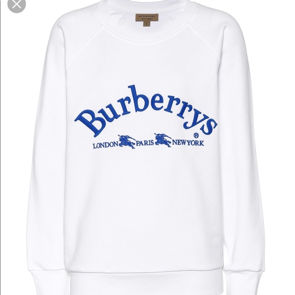 burberry embroidered logo sweatshirt